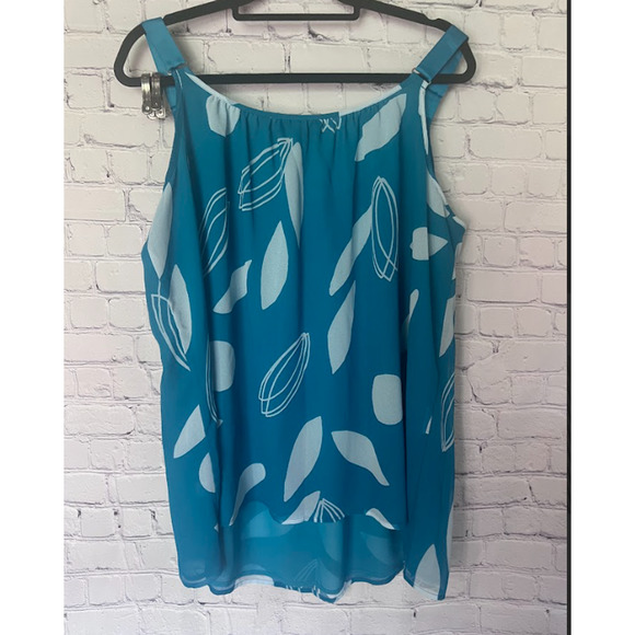 Lane Bryant Blue Decorative Adjustable Tank Top Size 22 - Picture 2 of 3